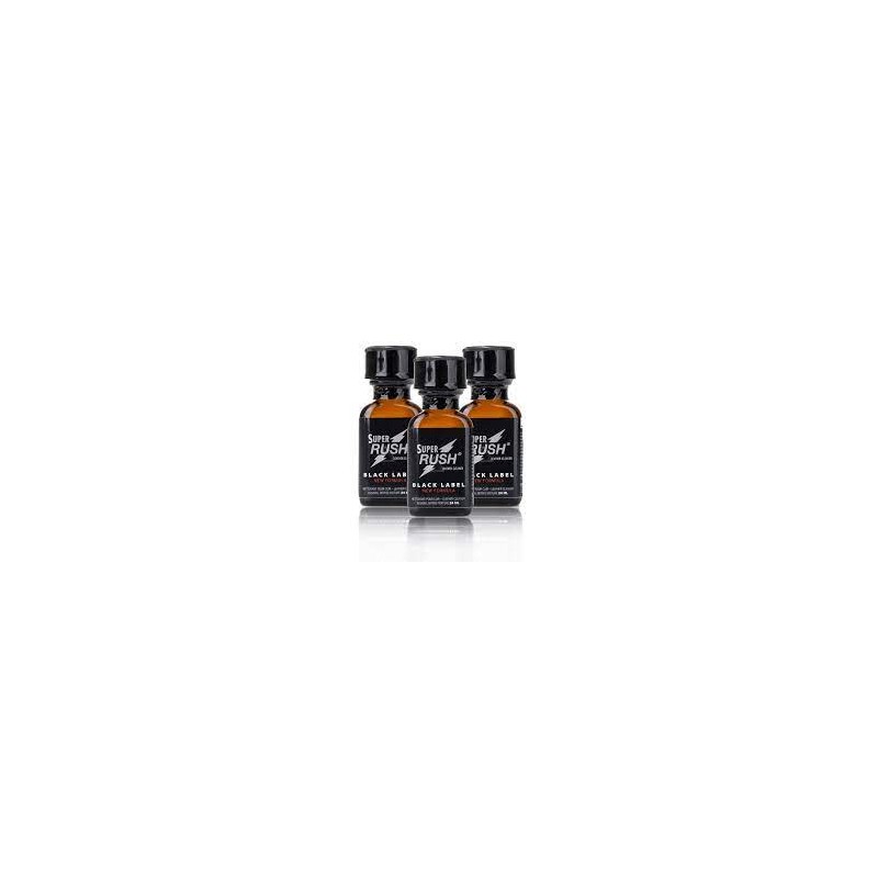 Pack of 3 Super Rush Black Label Poppers 24 ml