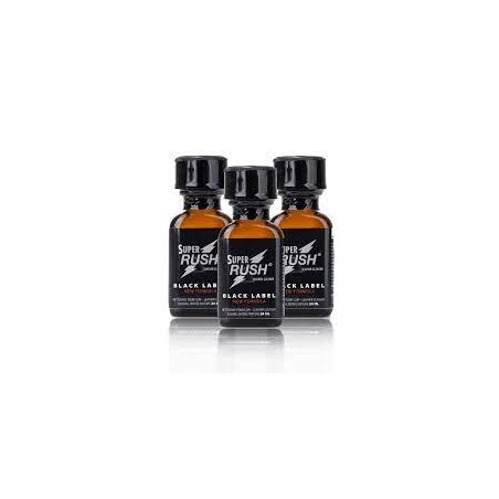 Pack of 3 Super Rush Black Label Poppers 24 ml