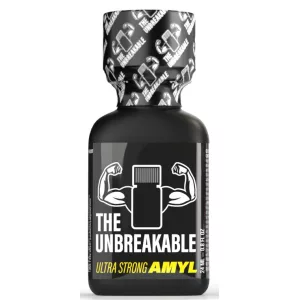 Photo du flacon de poppers The Unbreakable 24ml à base de nitrite d’amyle, format XL ultra puissant