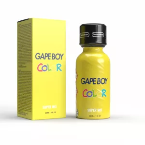 Flacon de poppers Gape Boy Color Super Mix 30ml au nitrite d’amyle et propyle - effet puissant et rapide