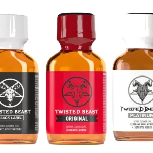 Pack Poppers Twisted Beast 24 ml comprenant Original, Black Label et Platinum