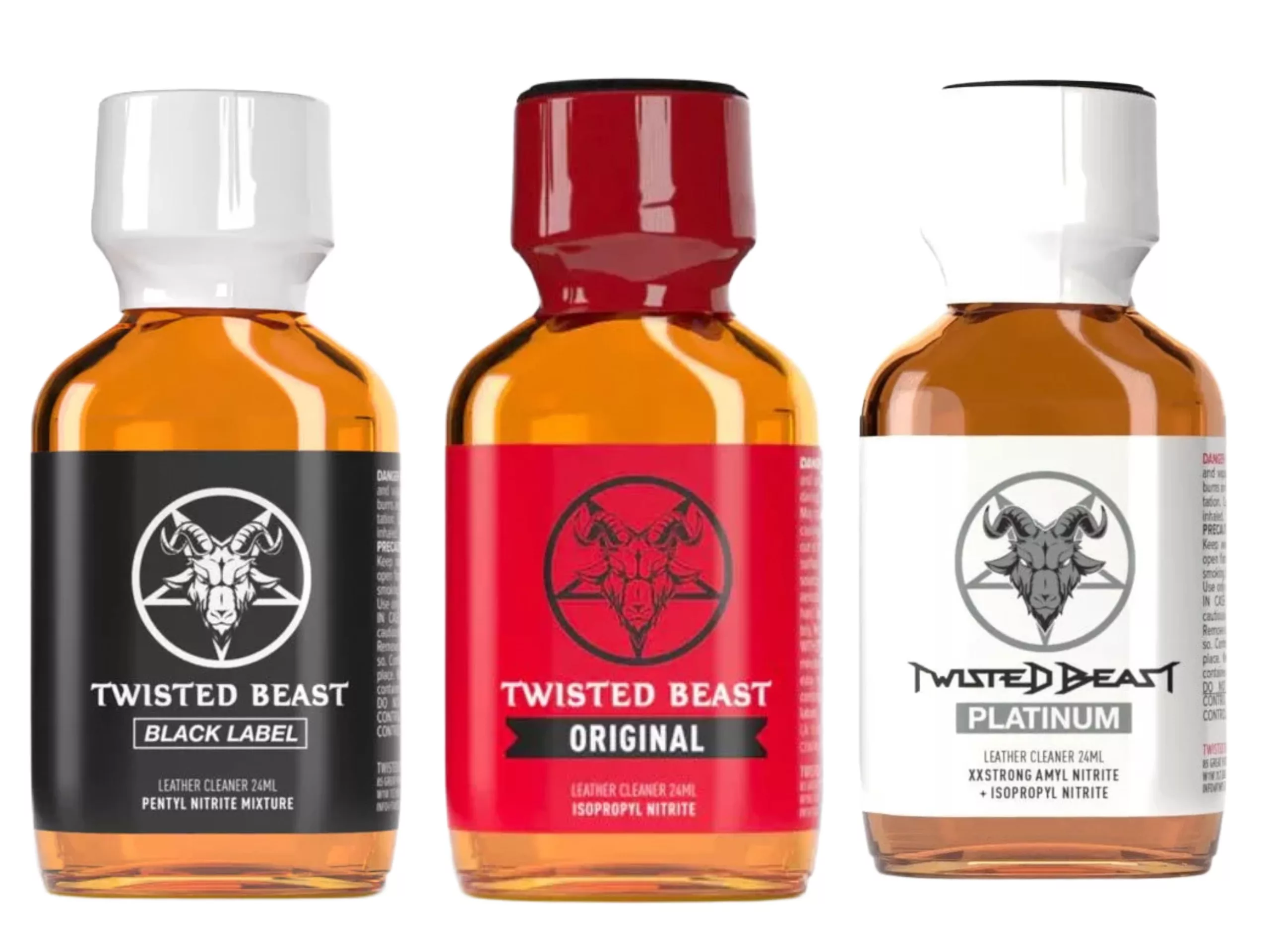 Pack Poppers Twisted Beast 24ml – Original, Black Label & Platinum