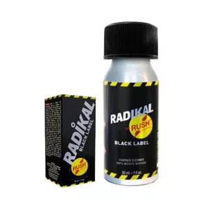 Radikal Rush Black Label 30 ml – strong amyl nitrite poppers with fast discreet delivery in Europe.