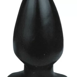 Plug anal medium noir en silicone souple 9 x 5 cm pour stimulation anale confortable