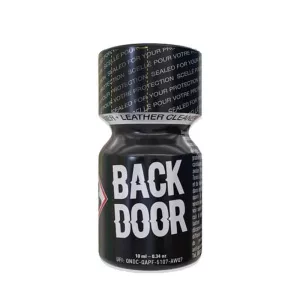 Poppers Backdoor 10ml au nitrite de pentyle, flacon compact de la marque Backdoor, formule premium appréciée des amateurs de poppers, disponible avec livraison rapide et discrète en France et en Europe.